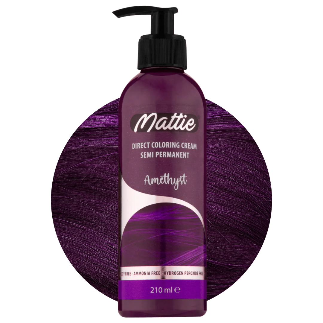 Mattie Amethyst - Vegan Semi-Permanente Directe Kleuring Haarverfcrème 210 ml