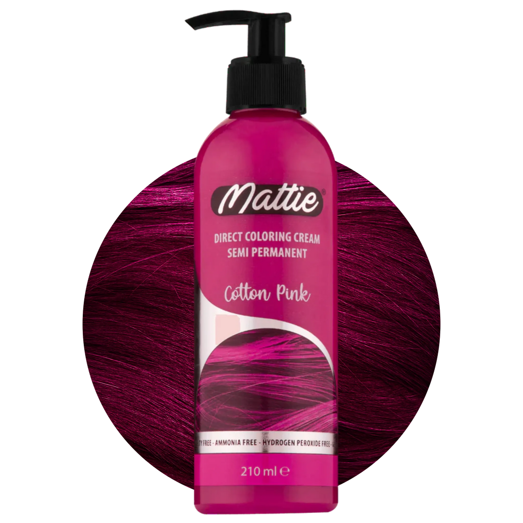 Mattie Cotton Pink - Vegan Semi-Permanente Directe Kleuring Haarverfcrème 210 ml
