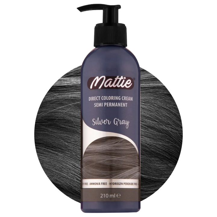 Mattie Silver Gray - Vegan Semi-Permanent Direct Dye Hair Color Cream 210 ml