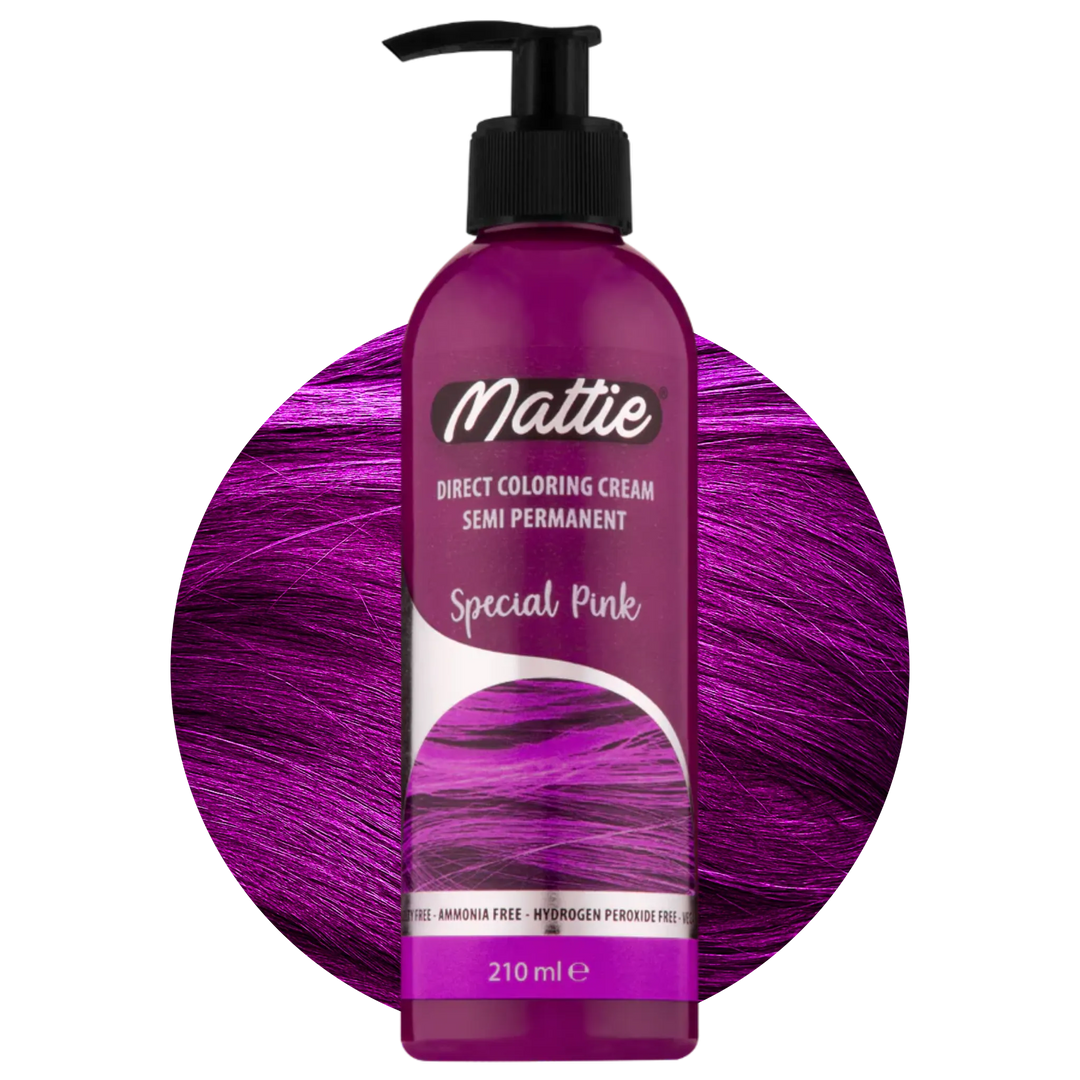 Mattie Special Pink - Vegan Semi-Permanente Directe Kleuring Haarverfcrème 210 ml