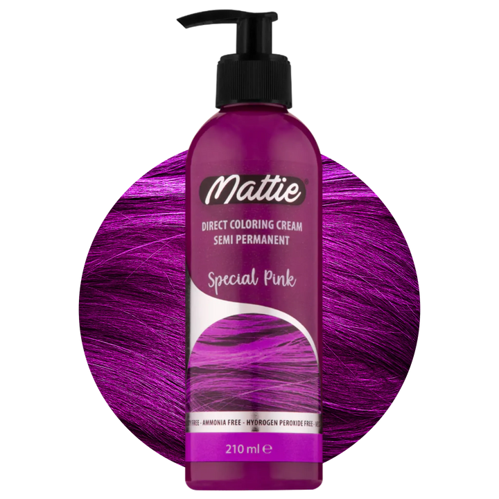 Mattie Special Pink - Vegan Semi-Permanente Directe Kleuring Haarverfcrème 210 ml