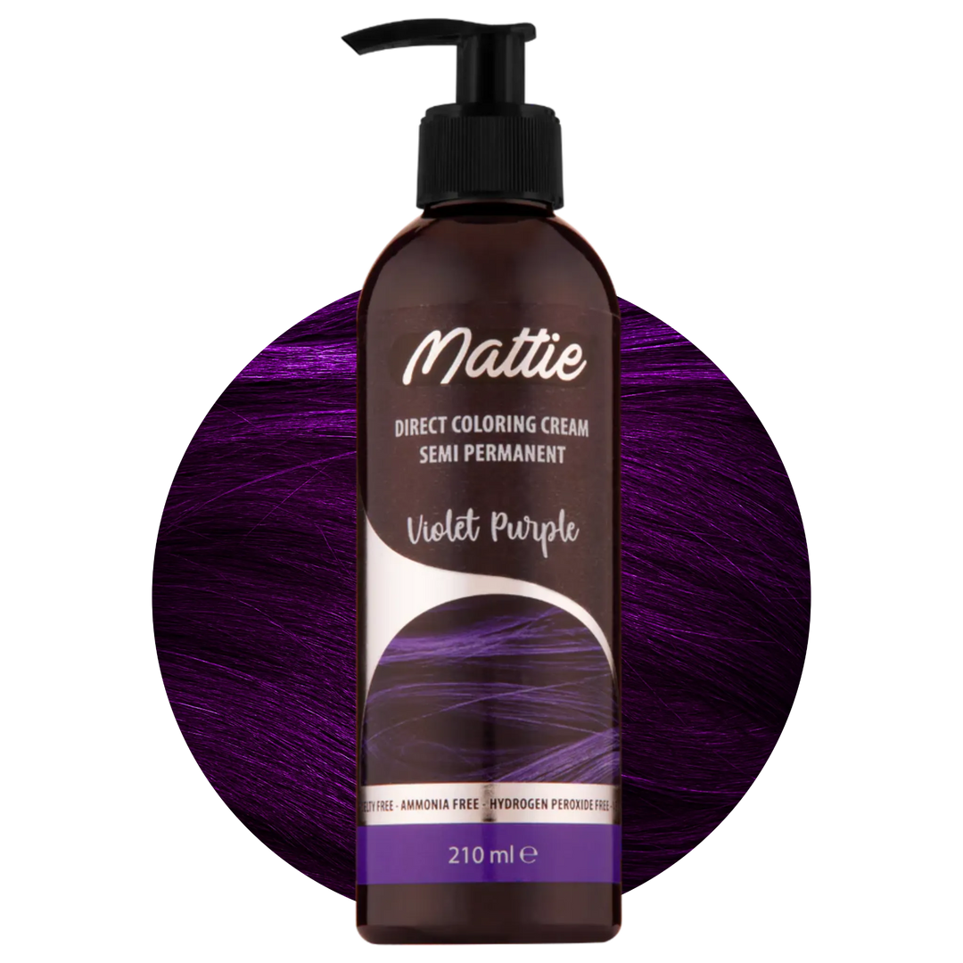 Mattie Violet Purple - Vegan Semi-Permanente Directe Kleuring Haarverfcrème 210 ml