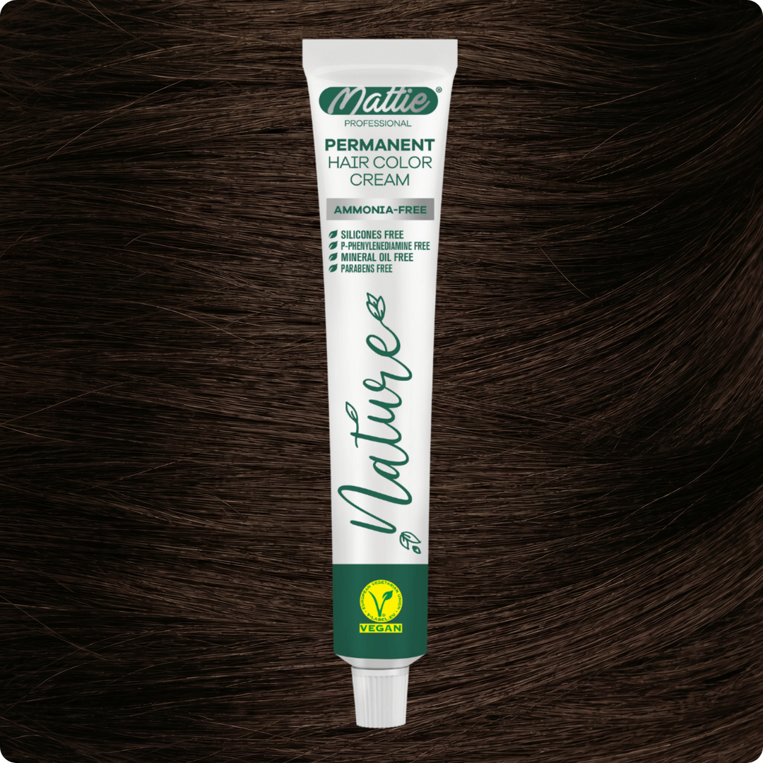 Mattie Professional Nature (5.0) Intense Light Brown - Vegan Permanent Hair Color Cream 60ml
